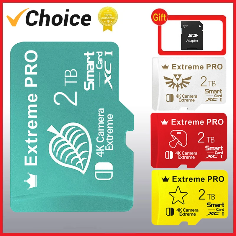 Scheda di Memoria di classe 10 ad alta velocità Micro TF SD Card 2TB impermeabile Cartao De Memoria 128GB 512GB SD Card per Nintendo Switch