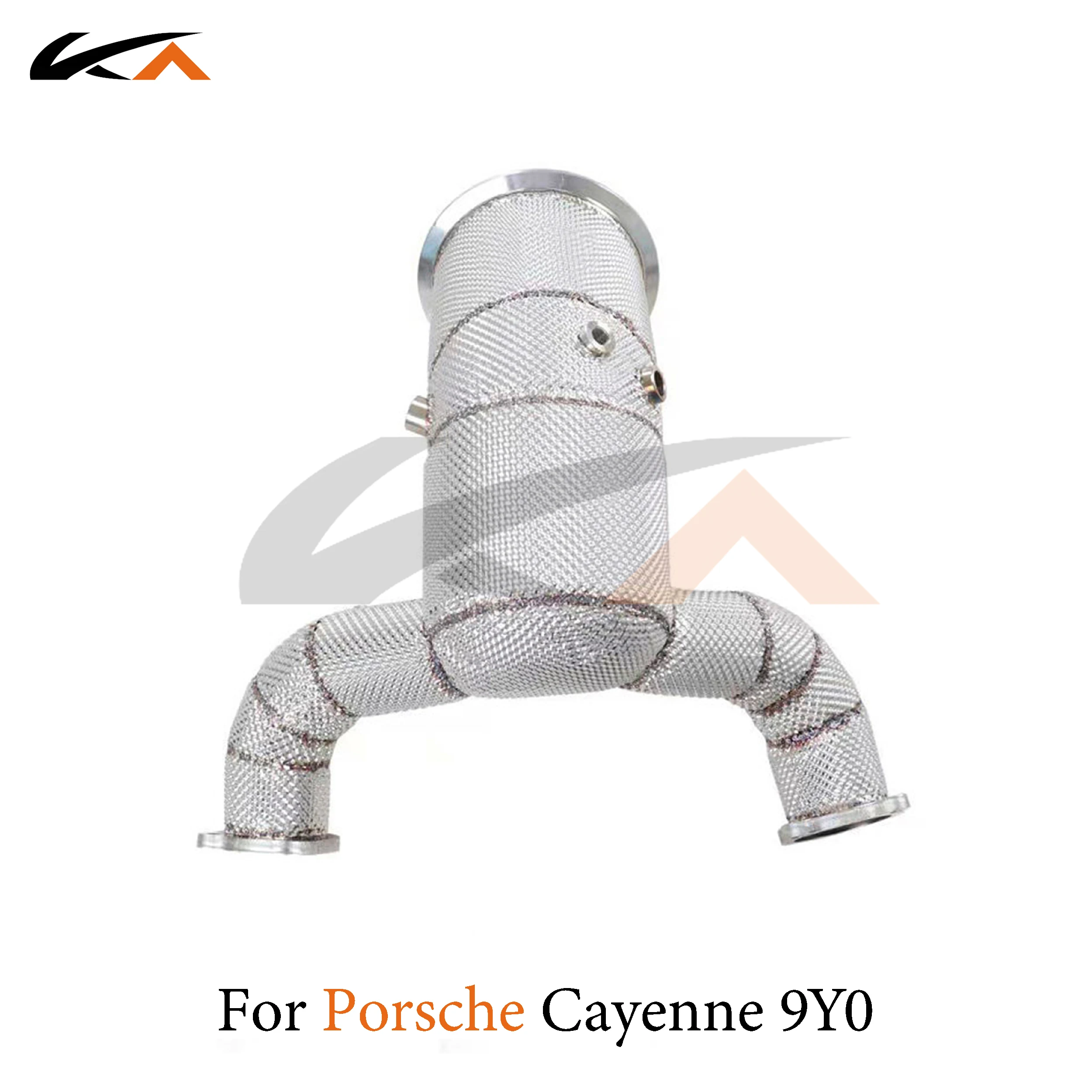 KA Tuning exhaust system header stainless downpipe for Porsche Cayenne 9Y0 3.0T axle pipe performance catalysis heat shield