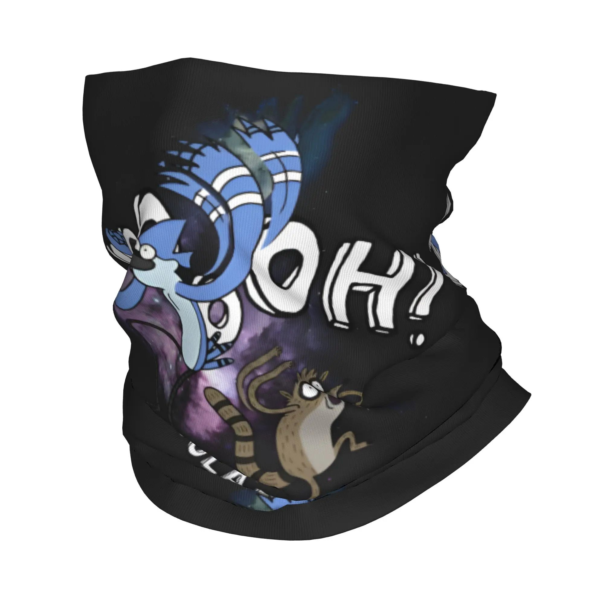 

Custom R-Regular show Bandana Neck Gaiter UV Protection Face Scarf Cover Men Women Cute Anime Headwear Tube Balaclava