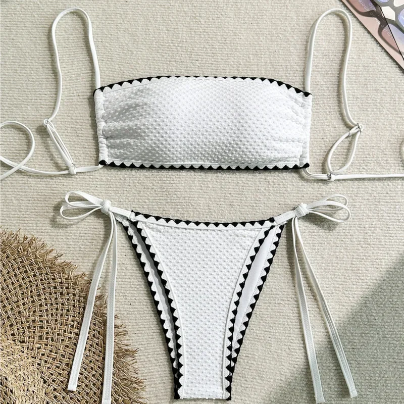 

New Sexy Bikinis White Swimsuits Women's Swimwear Push Up Female Beach Swim Wear Bathing Suits Brazilian Bikini Set Pool Bather