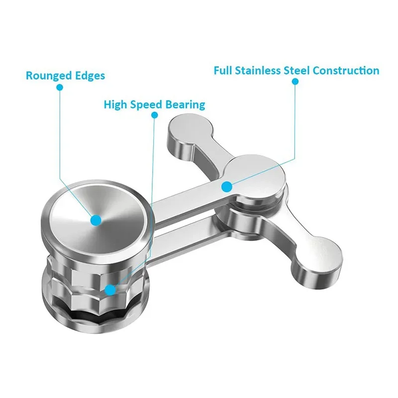 Fidget Spinner 304 Double Pendulum Stainless Steel Chaotic Pendulum EDC Black Technology Trend Decompression Toy