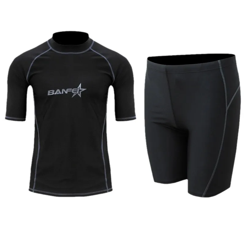 

Мужской купальник, быстросохнущий комплект с половиной рукавом, игровой купальник, костюм для подводного плавания и серфинга, комплект из двух предметов D22008