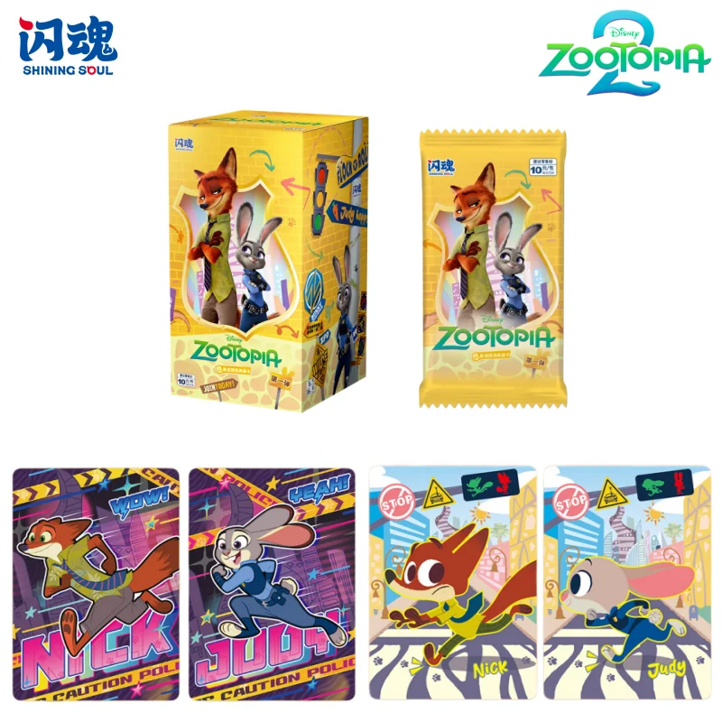 Shining Soul Genuine Zootopia Card Collection 1th Anime Cartoon Printing Collection Card Toy Ornaments Children's Holiday Gifts
