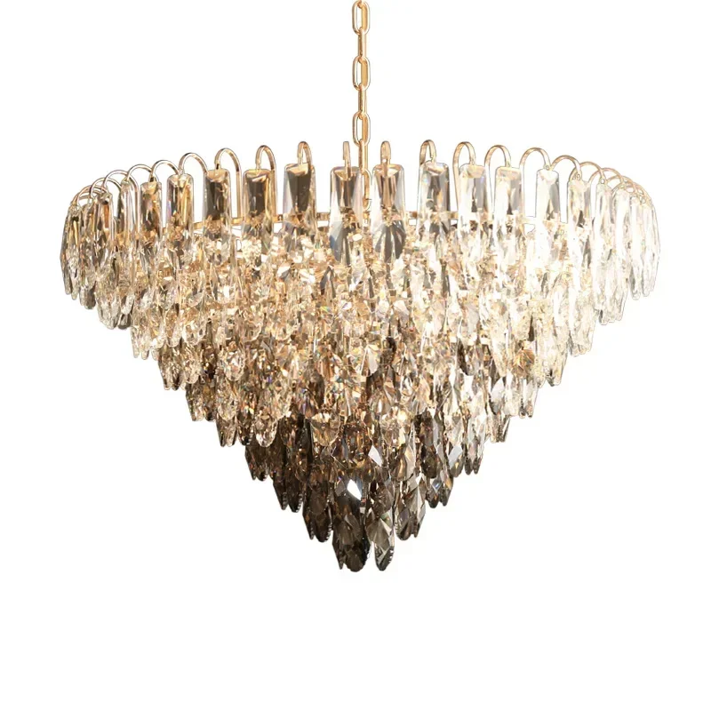 Postmodern Light Luxury Chandelier Crystal Simple Feather Art Home Decoration Suitable for Living Room, Dining Room