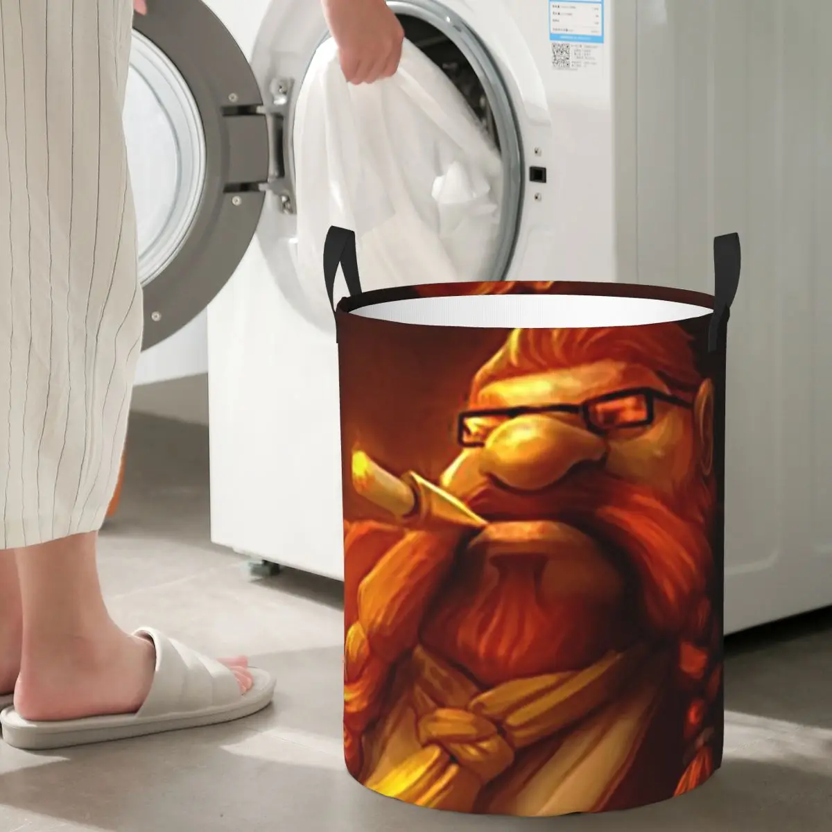 

G-Gragas-S Alpha Male Foldable Laundry Baskets Dirty Clothes Toys Storage Basket Home Organizer Bag