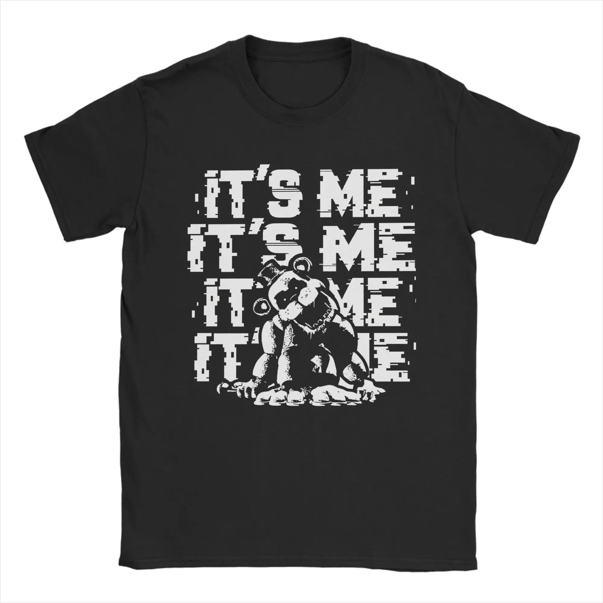 

Men's T-Shirts FNAF At Freddys Vintage 100% Cotton Tee Shirt Short Sleeve T Shirt Crew Neck Tops Plus Size