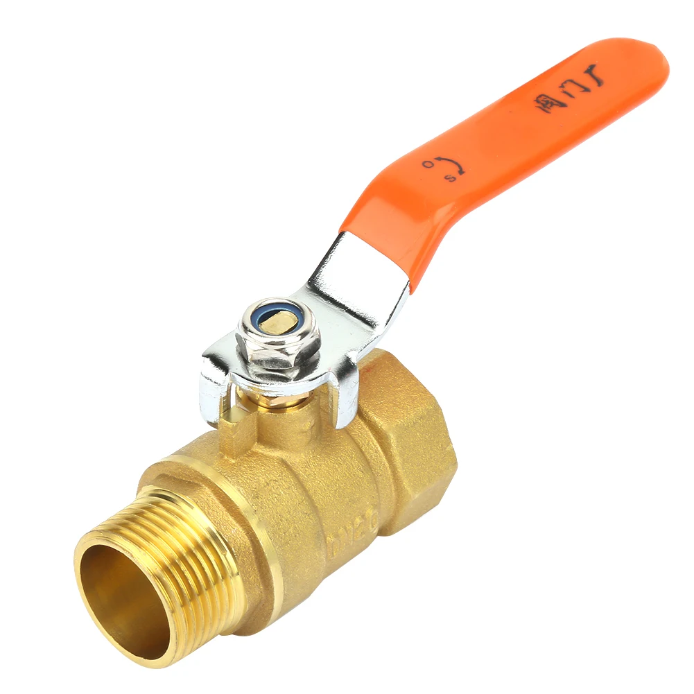 DN20 Ball Valve Brass Ball Valve Shut off Valve Brass Pipe Ball Valve Male and Female Thread 3/4" DN20 Pipe Ball Valve