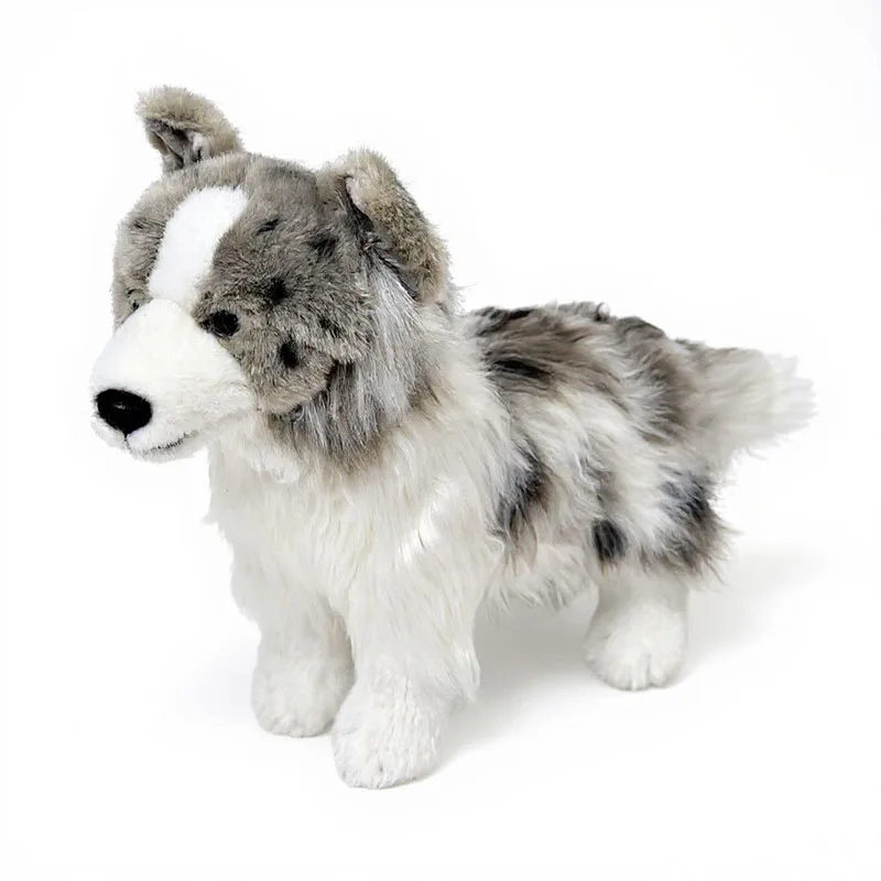 

Realistic Border Collie Plush Toy Soft Stuffed Dog Doll for Kids Adorable Pet Plushie Gift for Dog Lovers Cozy Home Decor Kawaii
