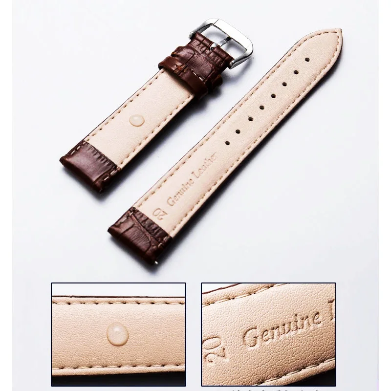 *Animal Skin *   Watch Band Strap10mm 12mm 14mm 16mm 18mm 20mm 22mm 24mm WristBelt High Quality Genuine Leather  with packaging