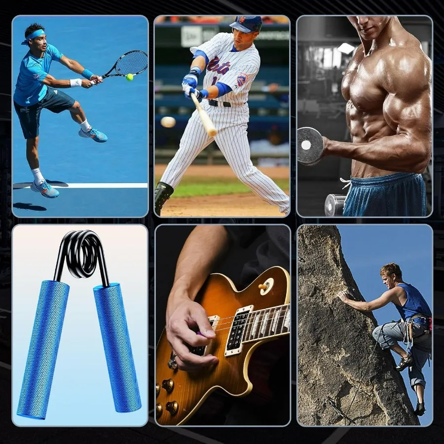 قبضة قوة المدرب 6 حزمة 50LB300LB مقوي قبضة اليد المعدنية لصالة الألعاب الرياضية في الهواء الطلق المنزل استخدام عدم الانزلاق الثقيلة الساعد ممارسة #4