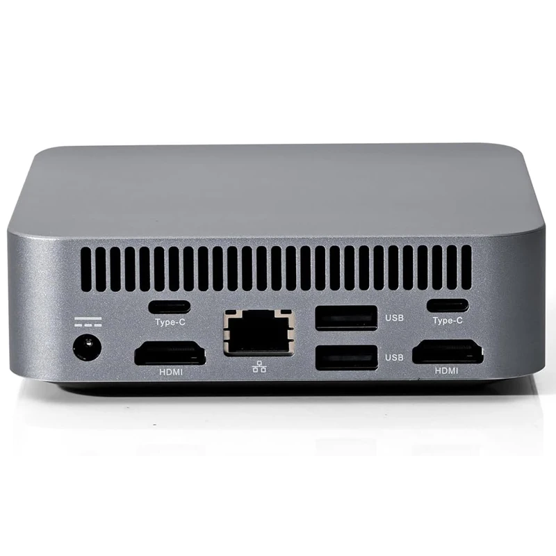 Partaker Mini PC Intel Core 11th Gen i7 1185G7 Windows 11 DDR4 RAM M.2 2280/2242 SSD 2 x HDMI2.0 2 x Tpye-C 4 Screen Output HTPC