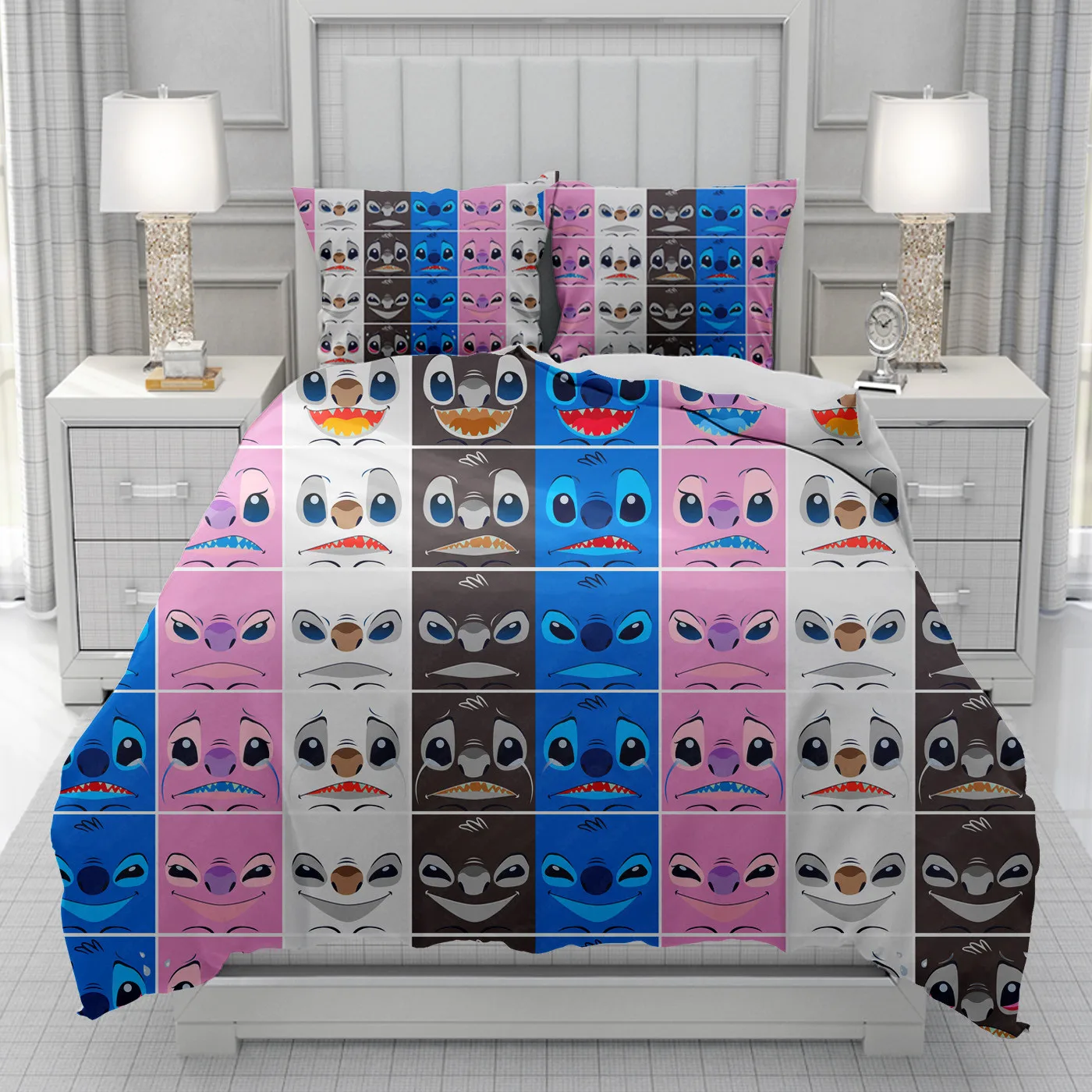 

Lilo & Stitch funny Duvet Cover men women/Children KID Printing Disney cartoon Bedding Set Comforter Bed Soft