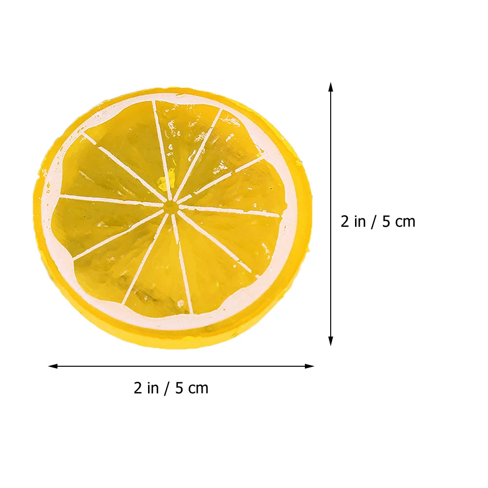 

30Pcs Plastic Artificial Lemon Lime Slices Simulation Citrus Fruit Decoration Photo Props Party Home Store Plastic Lemon Slices