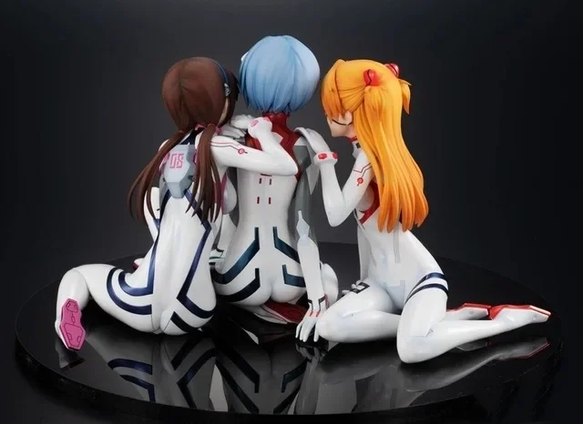 Bandai 3 шт./компл. 8 см 2025 аниме EVA Ayanami Rei Asuka Mari фигурка ПВХ модель игрушки куклы коллекционные украшения подарки