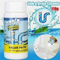 Pipe Dredge Powerful Sink and Drain Cleaner Pipeline Dredging Powder Fast Foaming Drain Cleaner for Kitchen Pipes Cleaning Tool