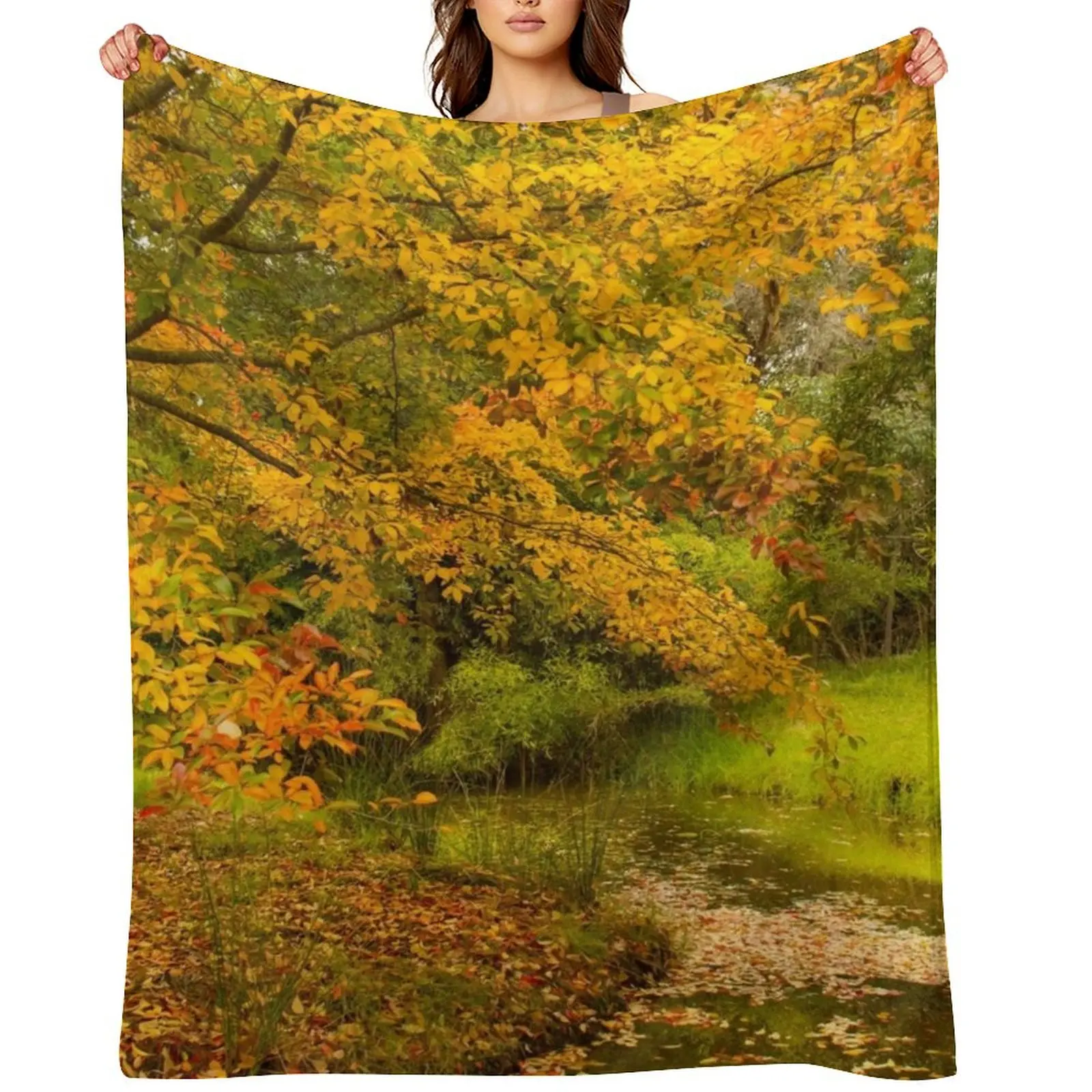 

Autumn leaf colours on trees Throw Blanket Giant Sofa warm winter Kid'S Stuffeds Blankets