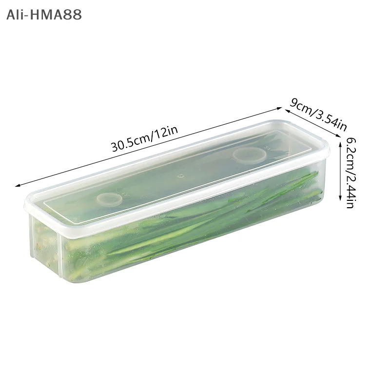 HMA88- Storage Box Plastic Spaghetti Preservation Box Food Holder Fresh-keeping Sealed Green Oonion Container Box Kitchen Fridge