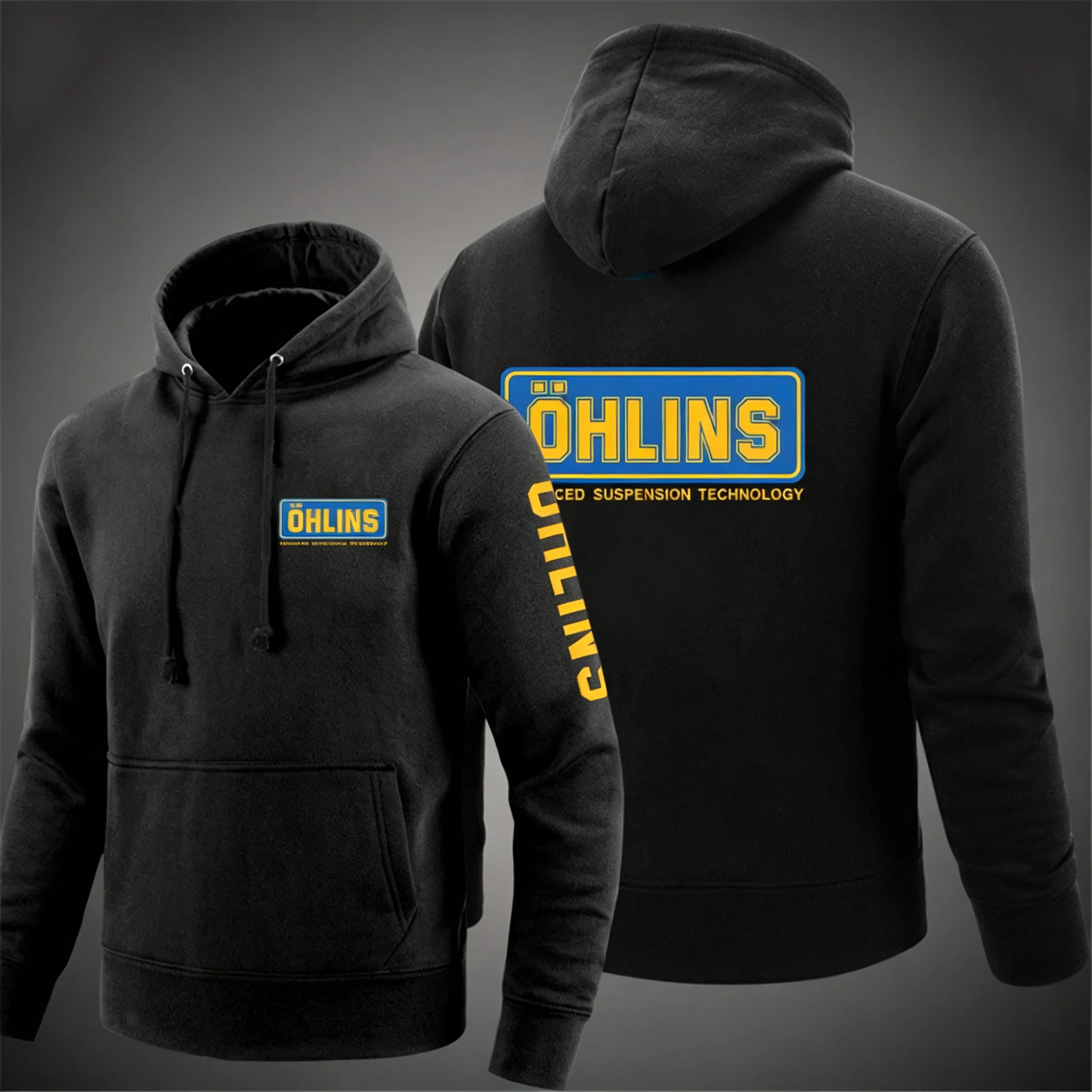 2026 Neuer Ohlins Logo-Print Herrenmode Frühling und Herbst Einfarbiger Reißverschluss-Pullover Bequemer Harajuku-Top-Sweatshirt – Detail 15
