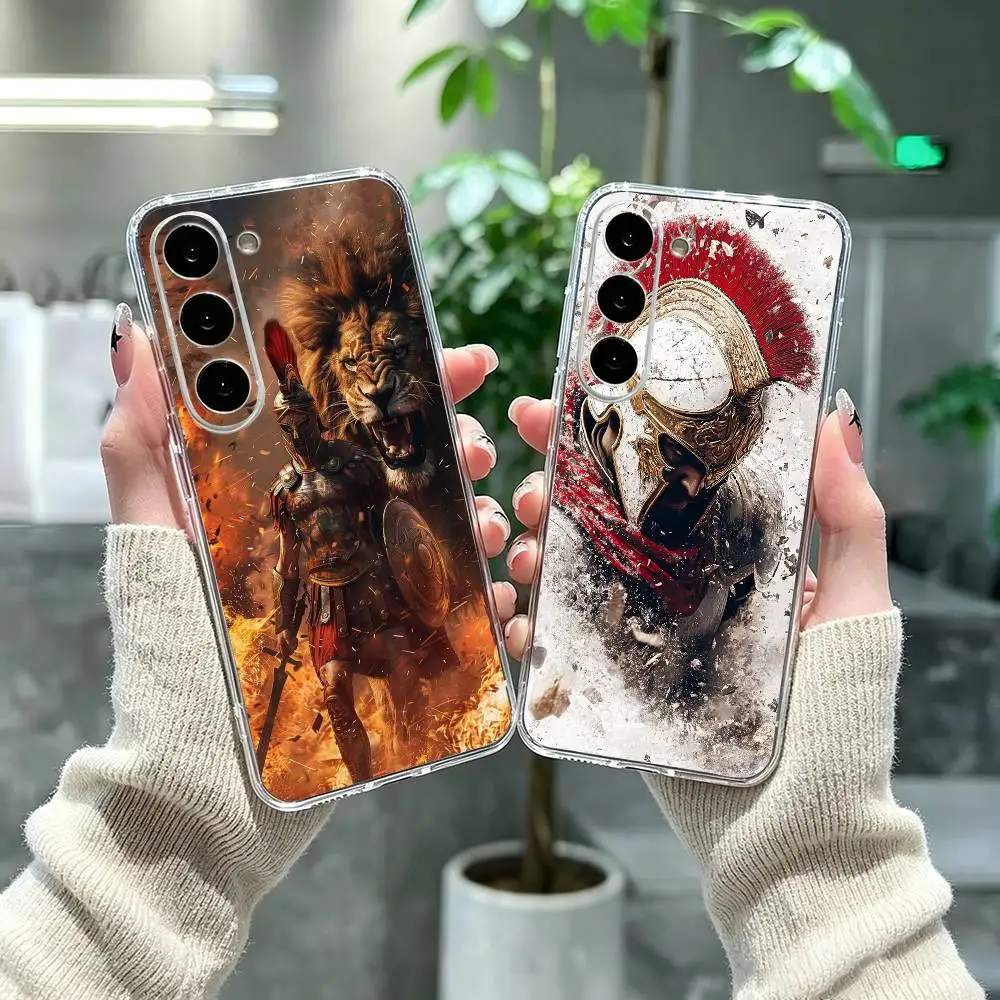 Cool fighter S-Spartan Phone Case For Samsung A71, A70, A52, A51, A40, A30, A20 Transparent Cover