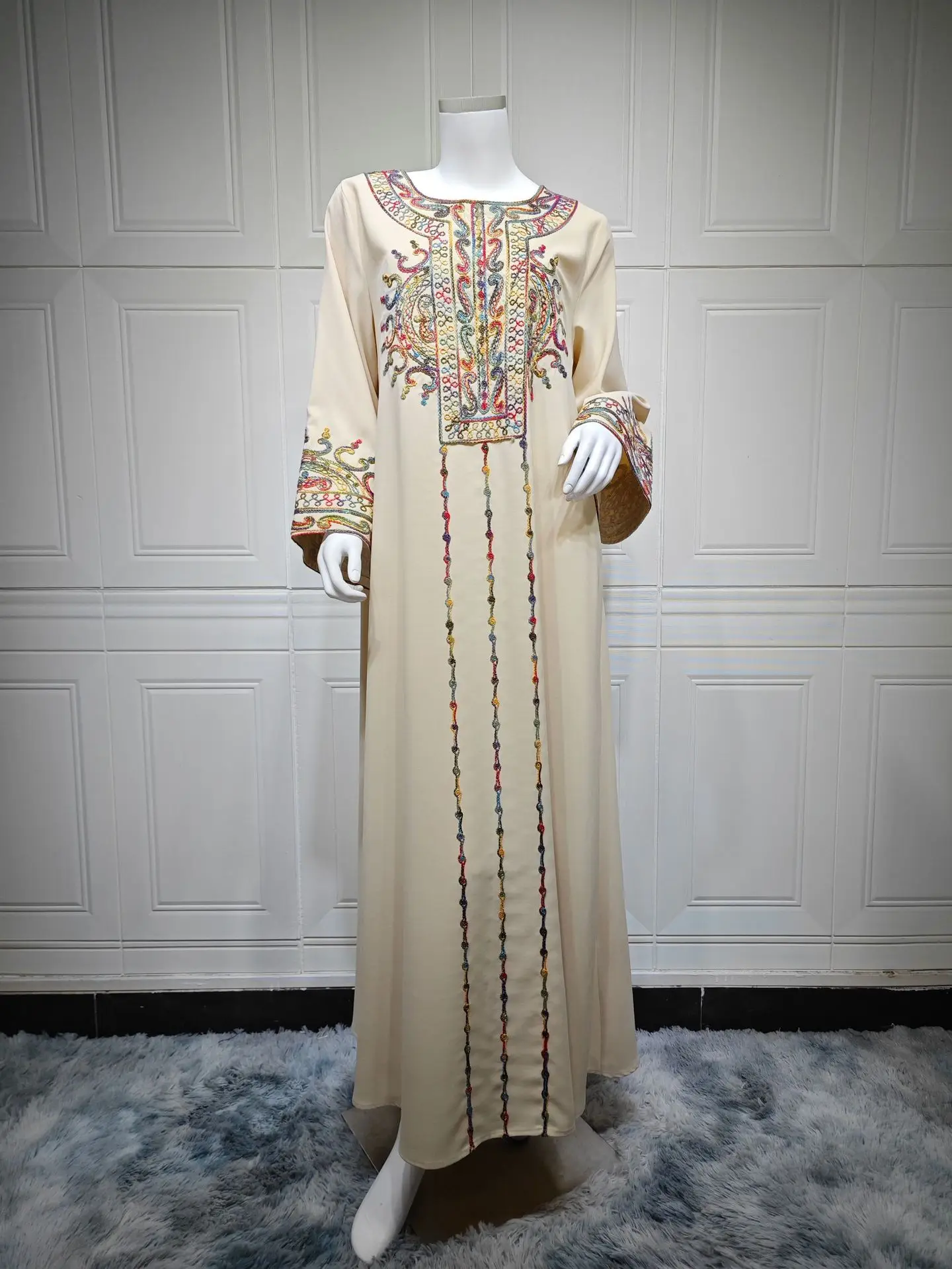 

Eid Djellaba Embroidery Abayas Muslim Dress for Women Dubai Long Abaya Kebaya Caftan Ramadan Turkey Marocain Femme Islam Jalabiy