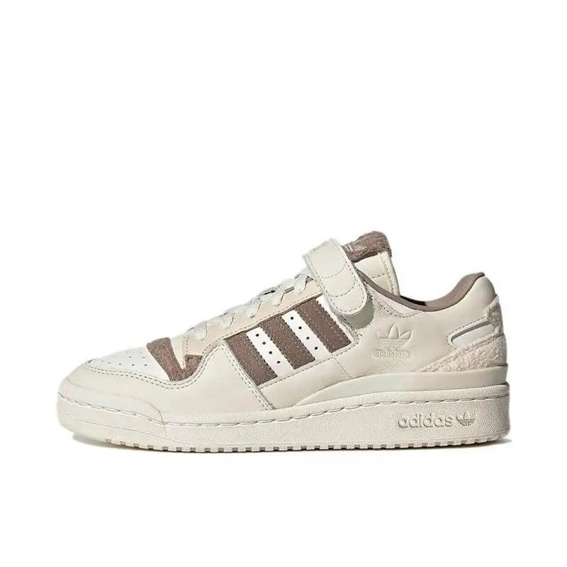 Adidas Originals FORUM Low Classic Trendy Casual Anti Slip and Wear-resistant Low Top Board Shoes for Men and Women in White