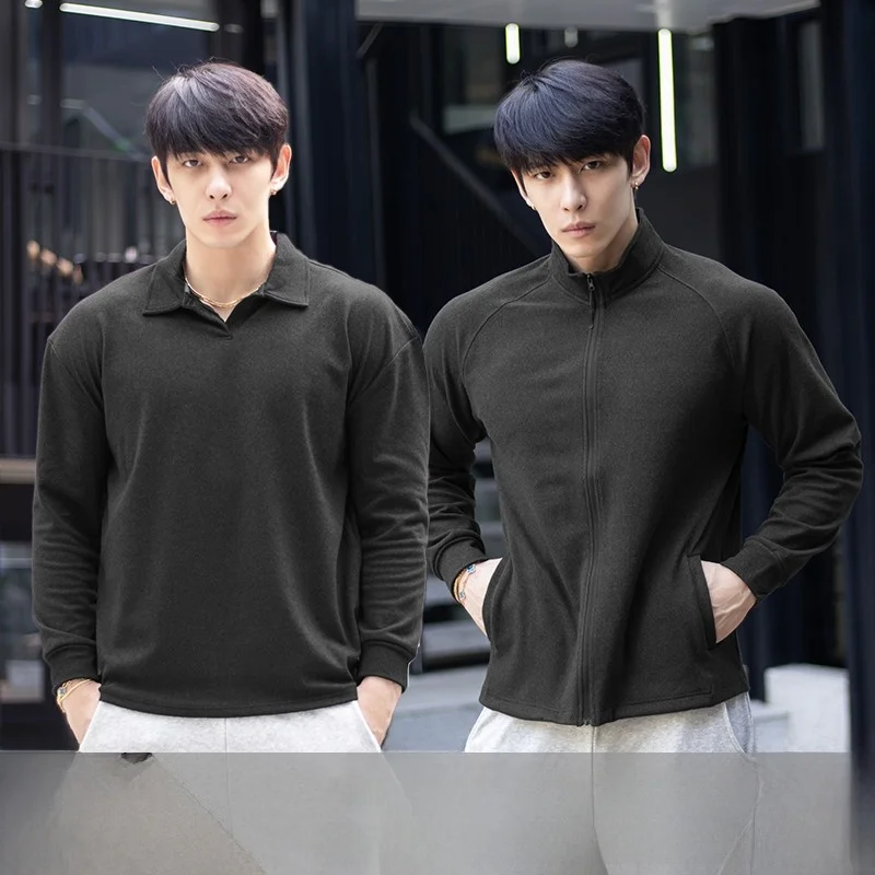 

Мужская зимняя теплая удлиненная футболка на молнии, облегающая, для ношения под одеждой, повседневная, комфортная