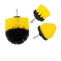 3/5/7Pcs Multi-Purpose Drill Brush Attachment Set Plastic Round Extension Pole Cleaning Brush Tool Kit Nylon Brushes