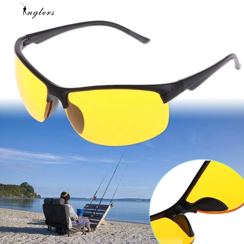 2023Night Vision Glasses Man Fishing Cycling Outdoor Sunglasses Yellow Lens Protection Unisex UV400 Fishing Eyewear