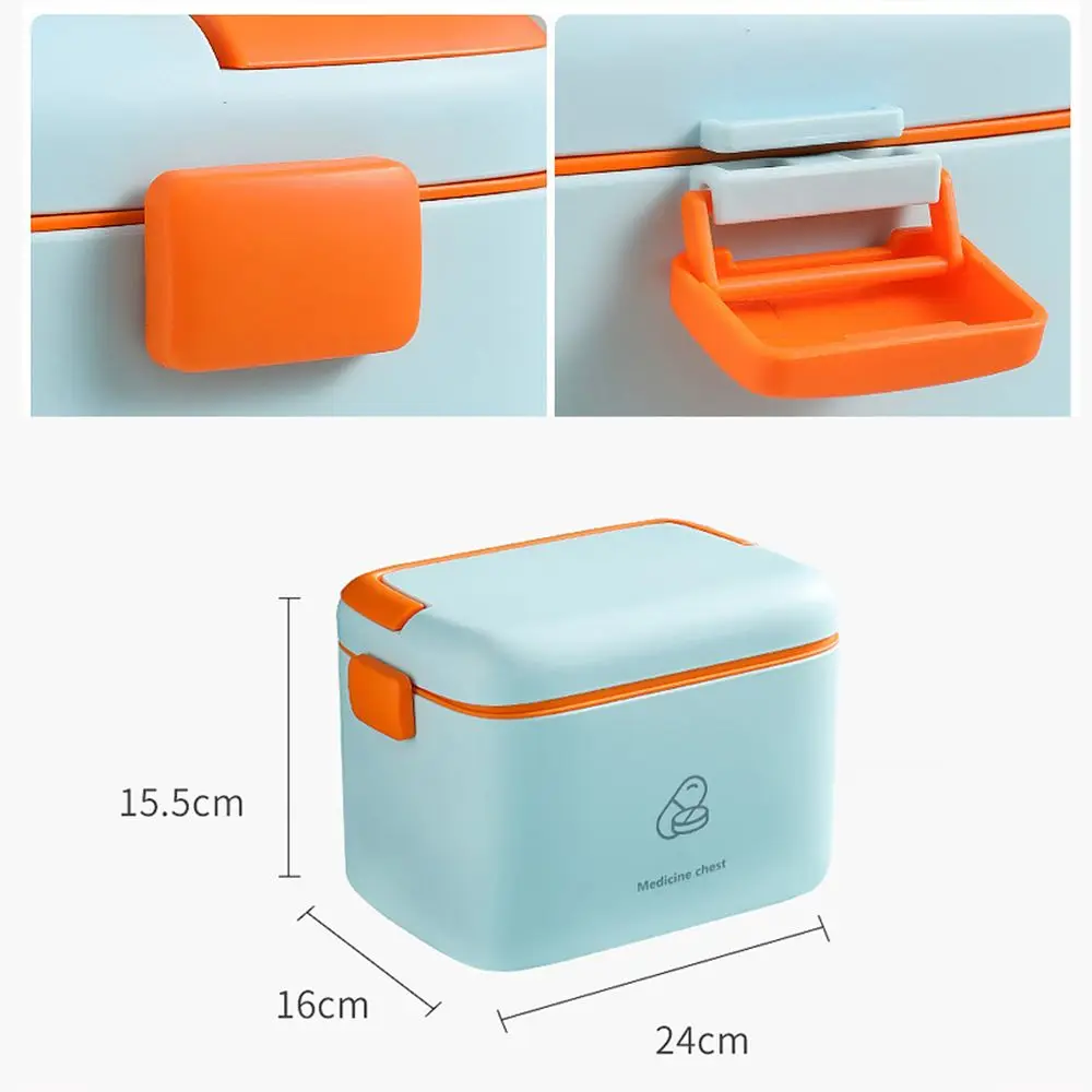 Medicine Bins Medicine Chest Large Capacity Pill Case Medicine Storage Container Medicine Box Medication Organizer Storage Box