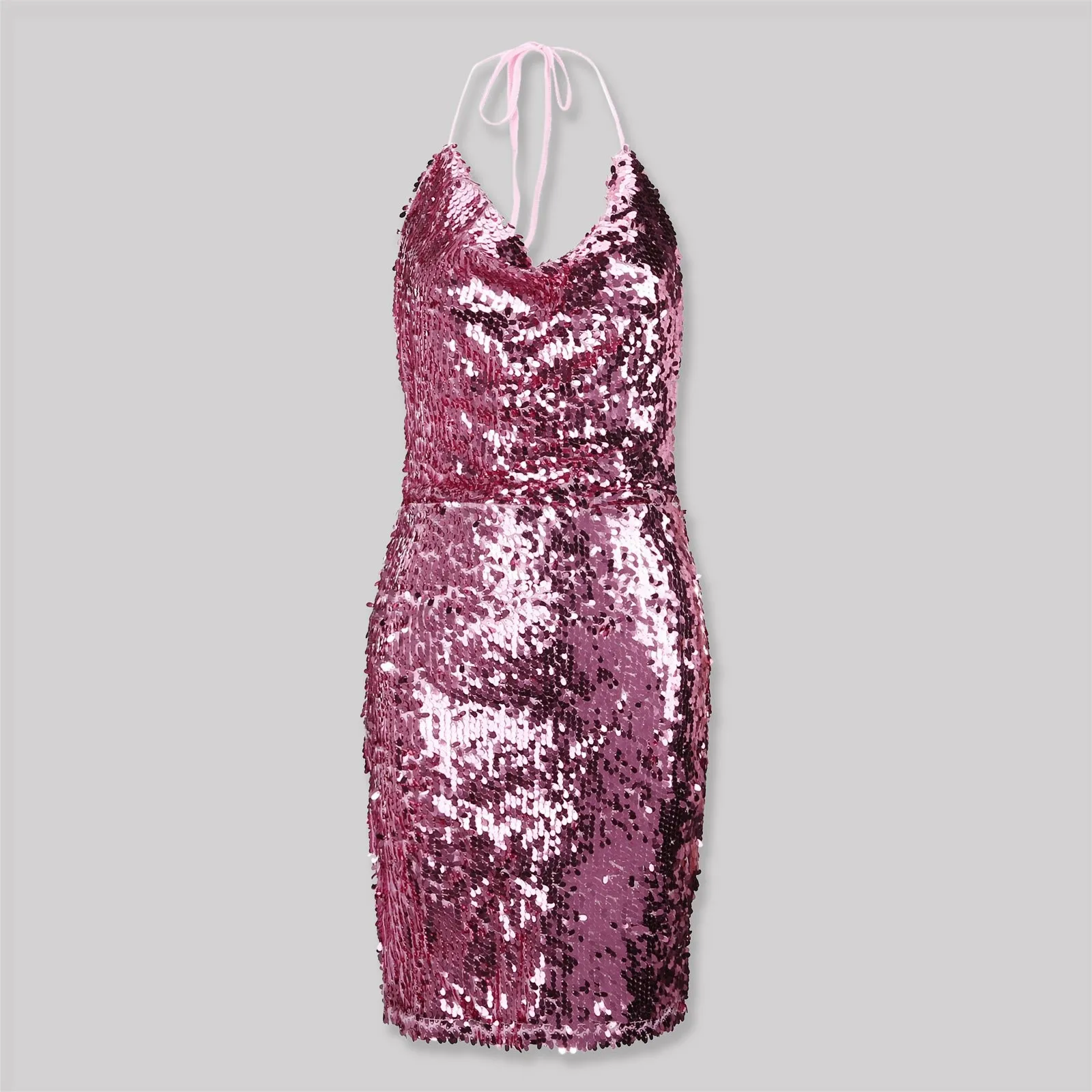 Sexy Dress Deep V Neck Autumn Silver Sequined Backless Women Off Shoulder Mini Dress Christmas Party Club Strap Dresses Vestidos