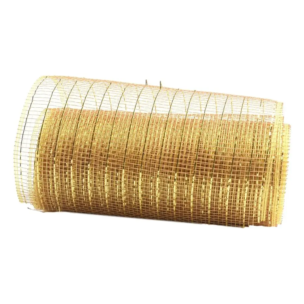 Shiny Christmas Decoration Mesh Ribbon 26cm DIY Craft Xmas Tree Ribbon Colorful Flexible Christmas Flower Wreath Mesh