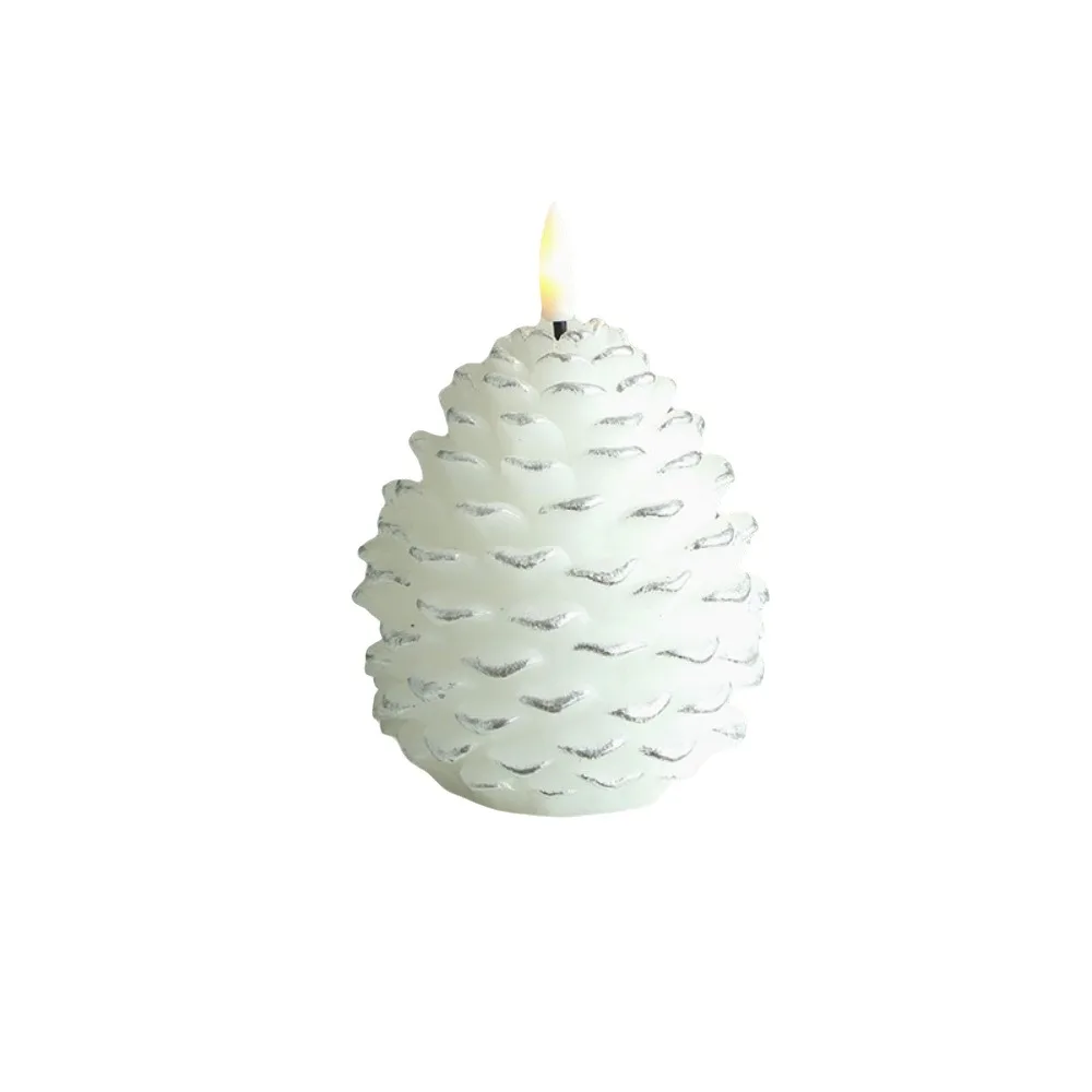 Simulation Pine Cone Christmas LED Candle Lights Paraffin Wax Convenient Pine Cone Lights Electric Versatile Lights Fake Candles