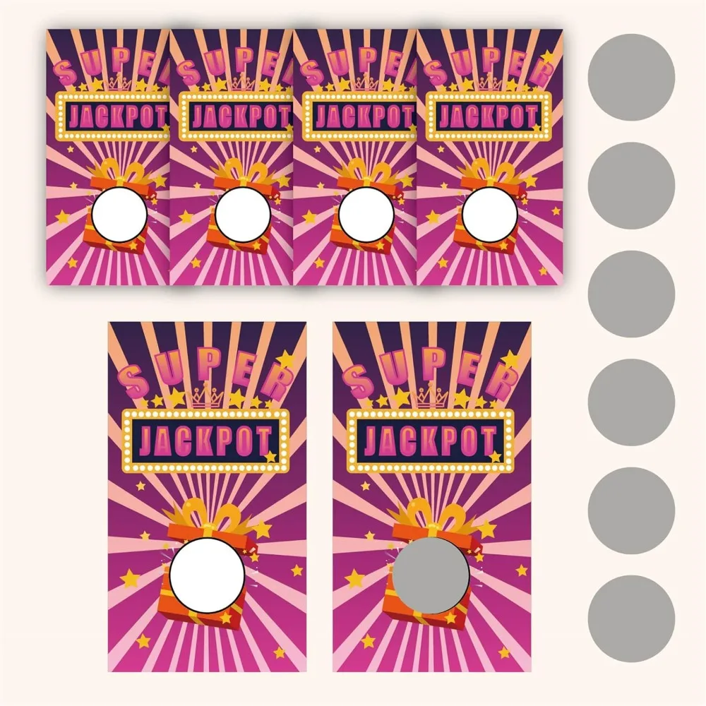 بطاقات خدش الجائزة الكبرى 120 قطعة بطاقات خدش شهادة هدية فارغة مع ملصقات يمكنك صنعها بنفسك مكافأة تذاكر السحب للقسيمة