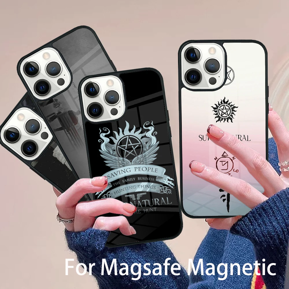 

Supernatural TV Series Phone Case Magesafe Magnetic Wireless Charge Cover For IPhone 16 11 12 13 14 15 Pro Max Plus Mini