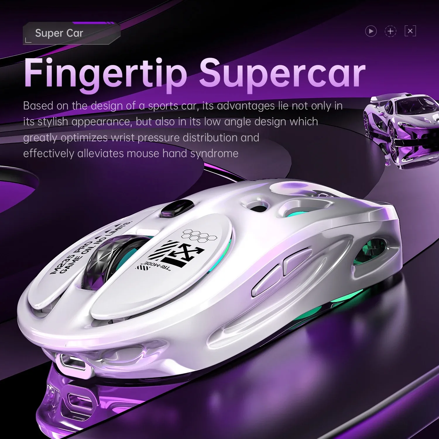 FMOUSE M235Pro Bluetooth беспроводная мышь трехрежимный ноутбук офисная игра RGB полые легкие спортивные аксессуары для ПК геймер подарок