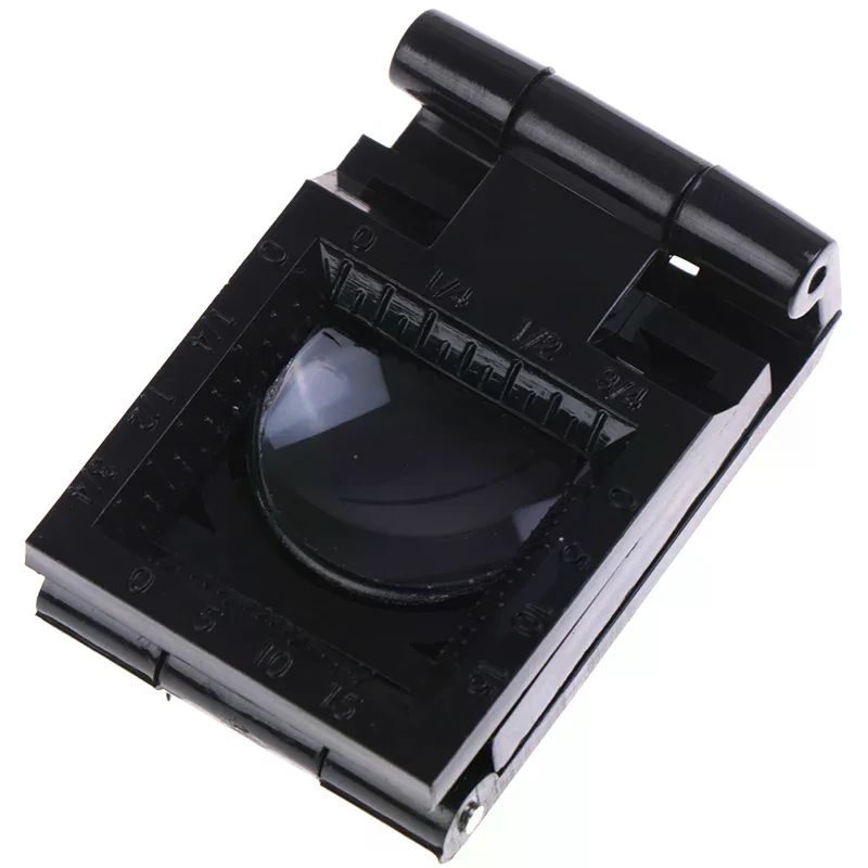 28mm Folding Magnifier Stand Loupe with Scale for Textile Optical Glass Tool 10X