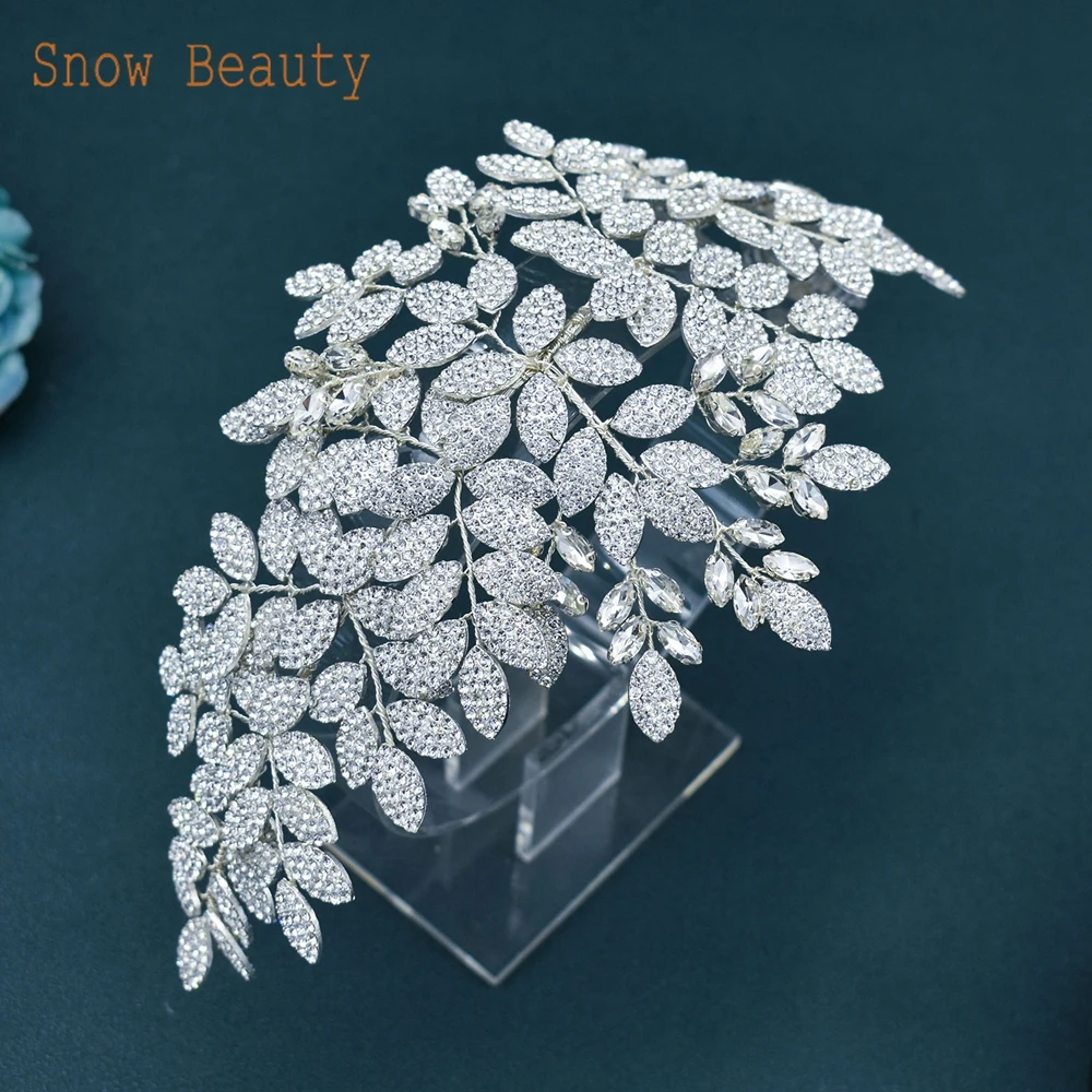 DZ021 Crystal Bride Hair Ornaments Jewelry Rhinestone Tiaras Hairbands Fashion Bridal Tiaras Crowns Trendy Prom Headpiece Gifts