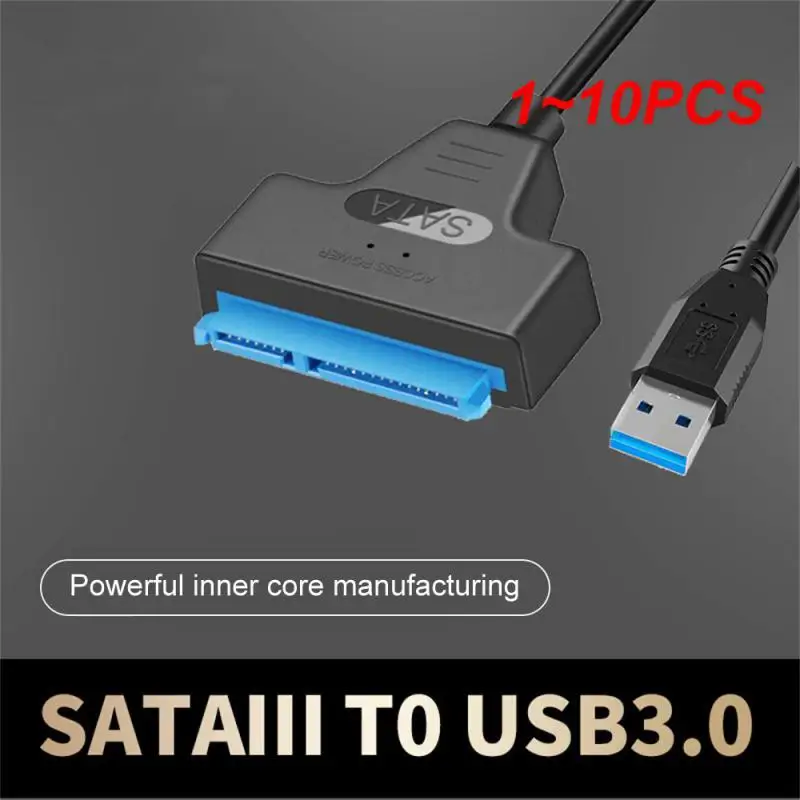 1~10PCS 3.0/2.0 SATA Up To 6 Gbps 3 Cable Sata To USB 3.0 Adapter Support 2.5 Inch External HDD SSD Hard Drive 22 Pin Sata III