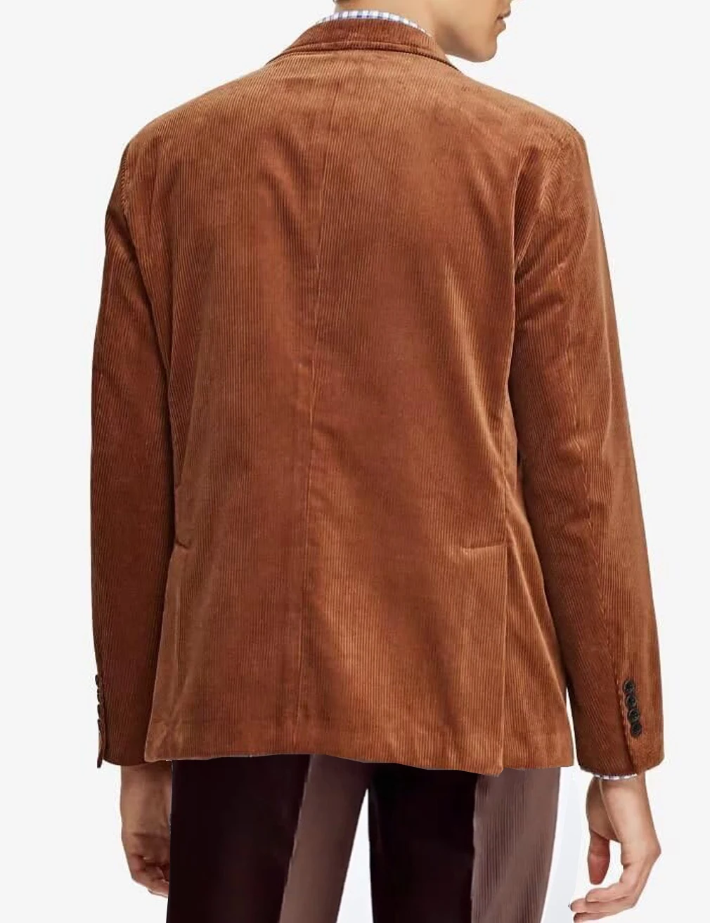 Outono britânico terno masculino casaco de veludo duplo breasted blazer negócios lazer fino ajuste homem jaqueta