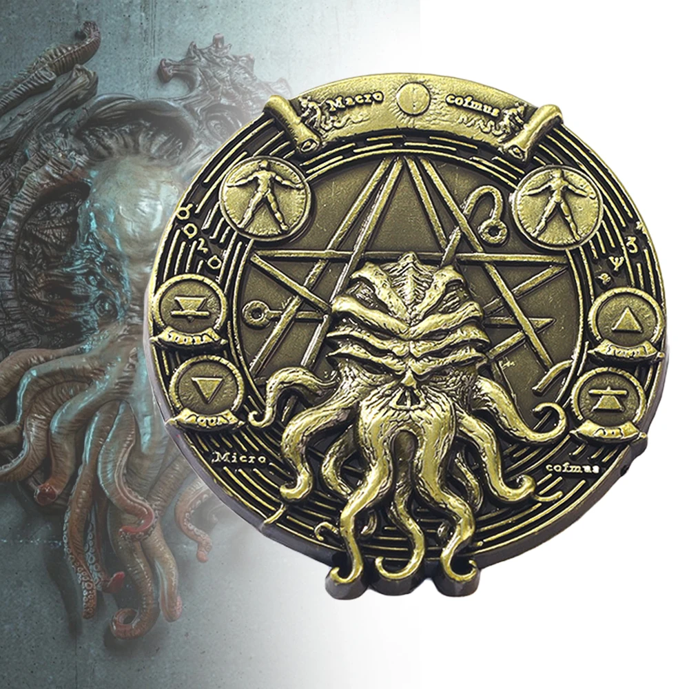 

Necronomicon Sigil Nyarlathotep брошь для косплея Ктулху пентаграмма металлический значок булавки для рюкзака ювелирные изделия аксессуары для Хэллоуина