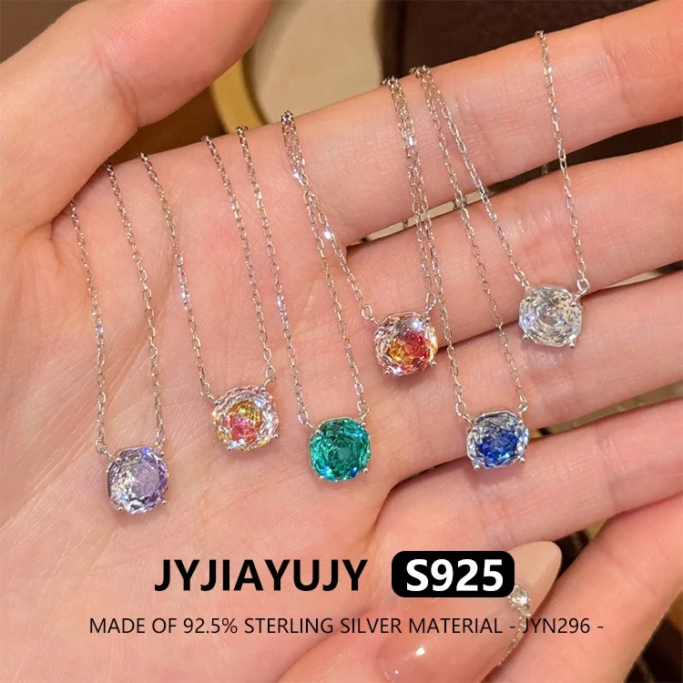 

JYJIAYUJY 100% цельное оригинальное ожерелье из стерлингового серебра S925, в наличии, 8 мм, модные ювелирные изделия с розой, подарок на каждый день JYN296