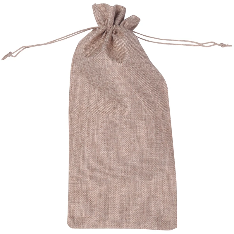 Hot 12 Pieces Burlap Wine Bags Jute Wine Bottle Bags With Drawstrings Reusable Wine Gift Bags With Tags For Party Blind Tasting