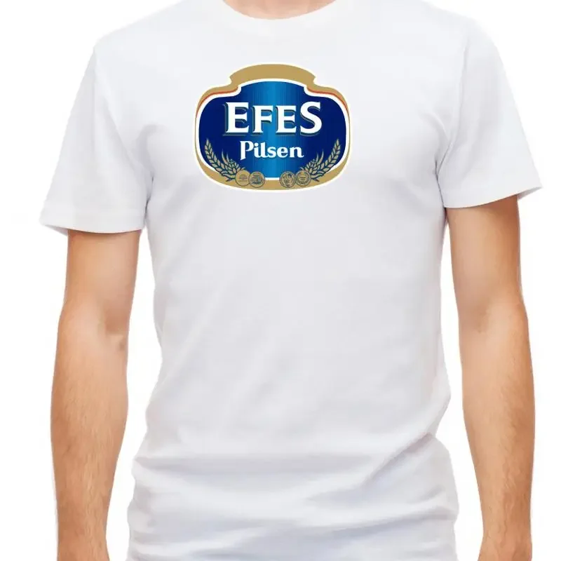 Efes Pilsen Turkish beer Short Sleeve White T Shirt Men E052