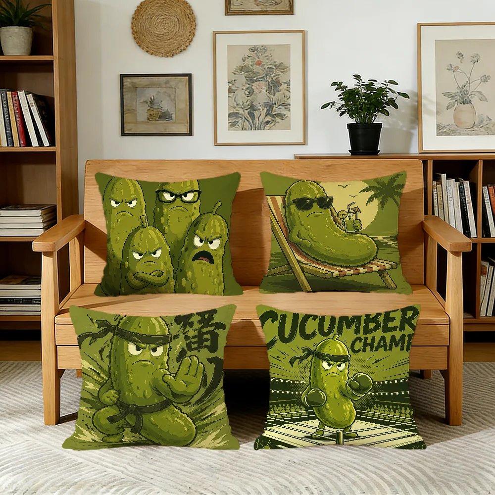 Grumpy Pickle Characters cushion cover For Pillow Printing Sofa Decoration Home Car Room Coffee Shop Office Nordic Simplicity