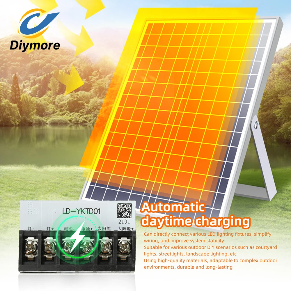 Solar Light Controller Module DC 3-45V Auto On Off Remote Control Timing Switch for Yard Landscape LED Lamp DIY Lighting System