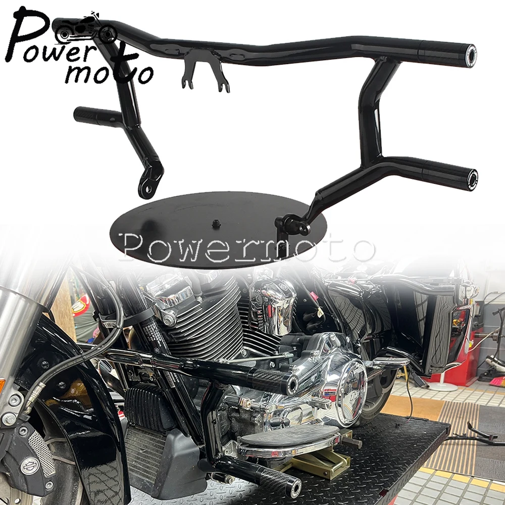 

Highway Crash Bar Rear Bumper Rails Bracket For Harley Touring Electra Street Road Glide Road King CVO ST Ultra FLRT 2014-2025