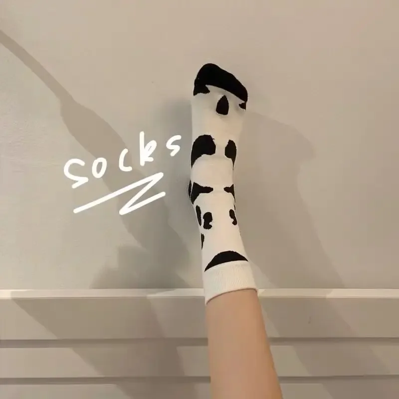 Cow Loita Lovely Harajuku Japanese Style Cotton  White Women Trend Winter Warm  Calcetines Mujer JK Socks