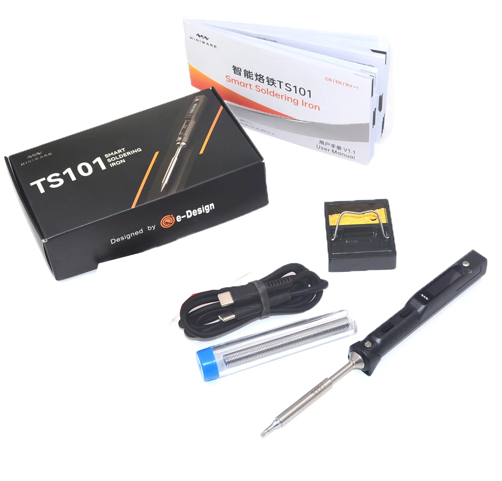 

TS101 65W Mini Portable Smart Programmable USB Electric Soldering Iron Digital Solder Station LCD Display Original TS100 Upgrade