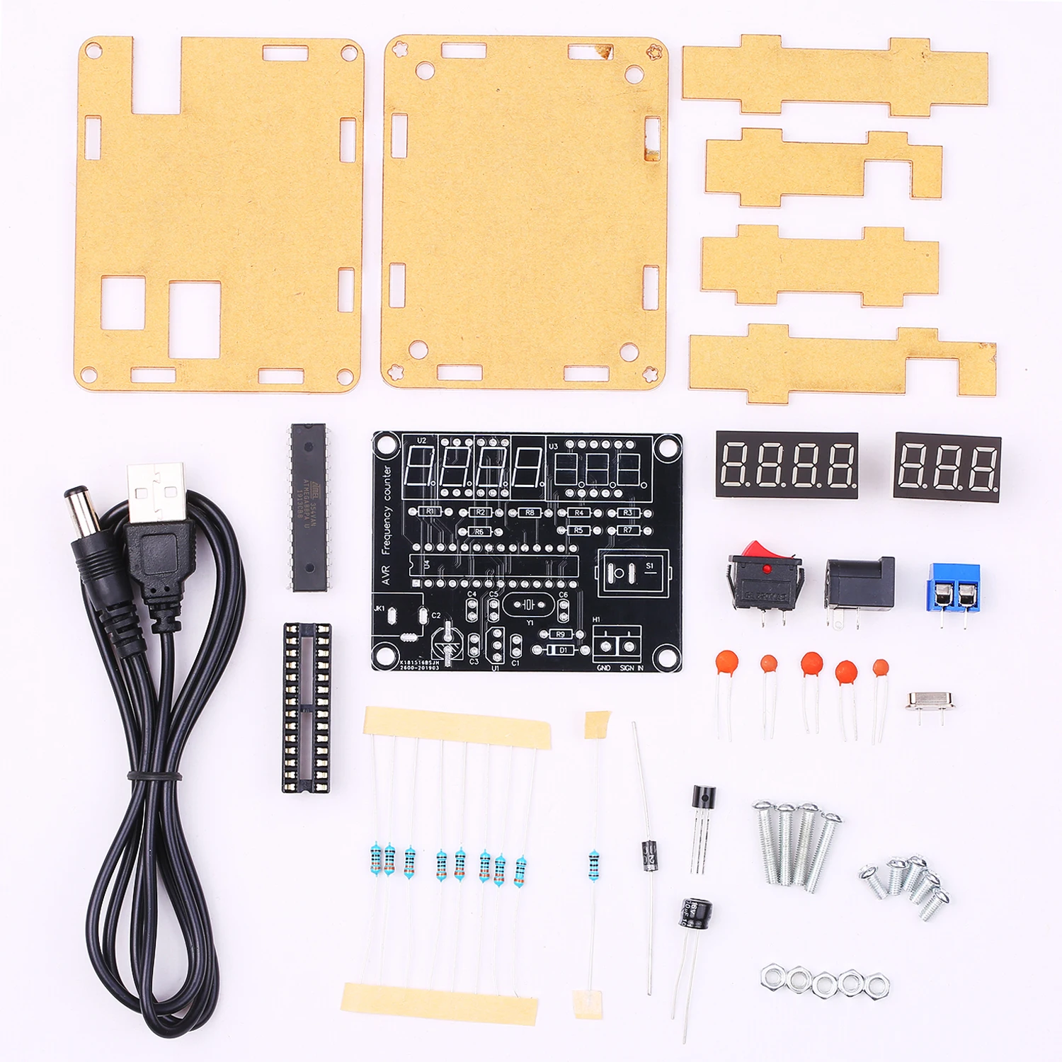 10MHz miernik częstotliwości DIY miernik częstotliwości częstotliwości AVR licznik powłoki cymometr pomiar częstotliwości 0.000 rozdzielczość 001Hz