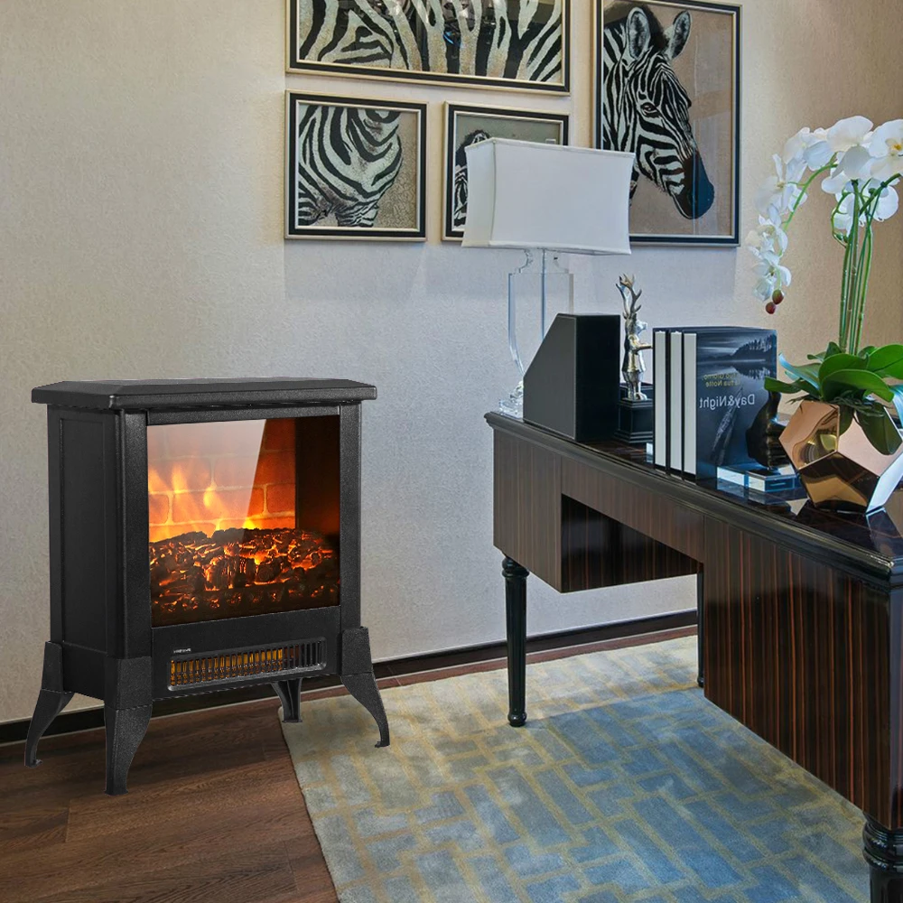 

SF512-14A 14 inch 1400w Freestanding Fireplace Fake Wood / Single Color / Heating Wire / One Rocker Flame Switch Button